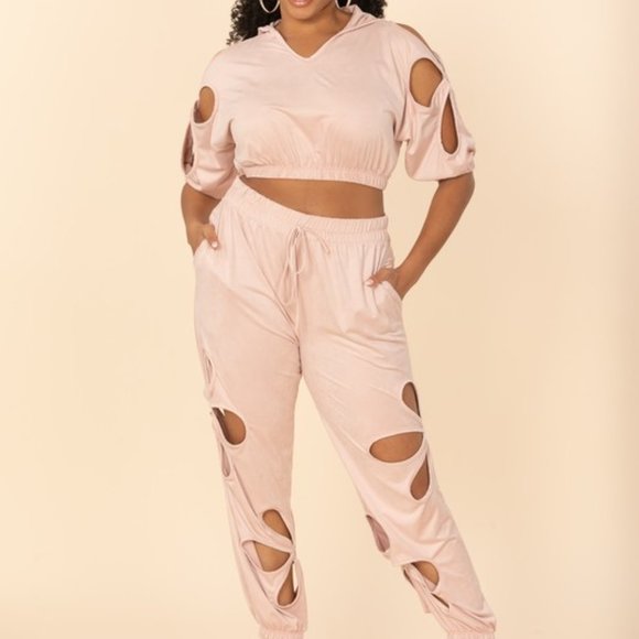 Hoodie Flower Cut-Out Set - Picture 5 of 11